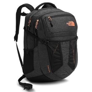 The North Face Grey and Rose Gold Backpack